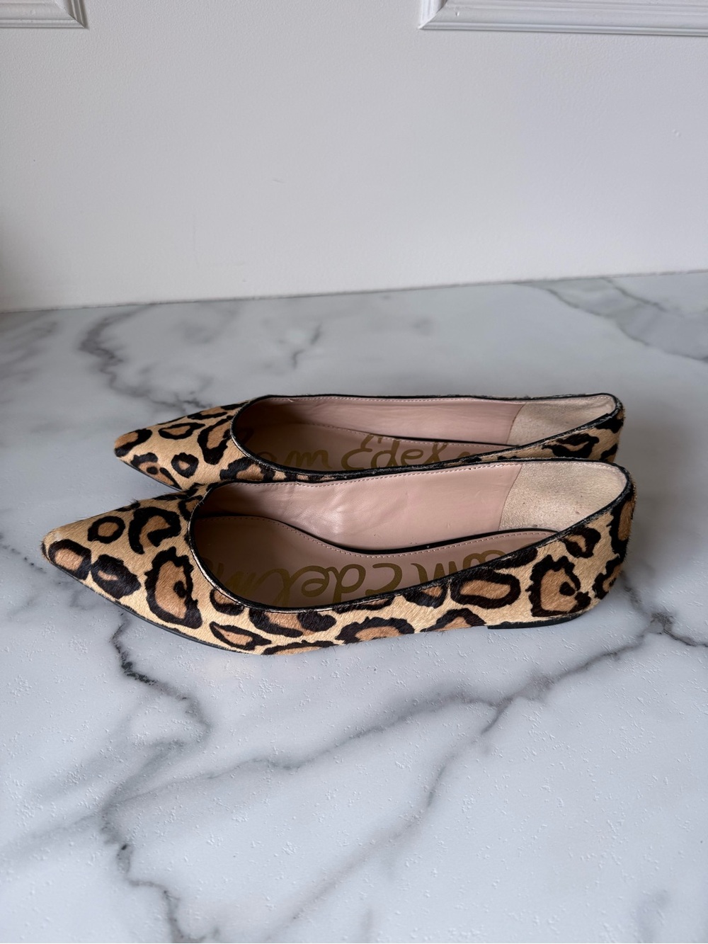 Sam Edelman Hazel Leopard Print Pointed-Toe Flats Closet Staple Chic size 9.5 - Picture 4 of 8